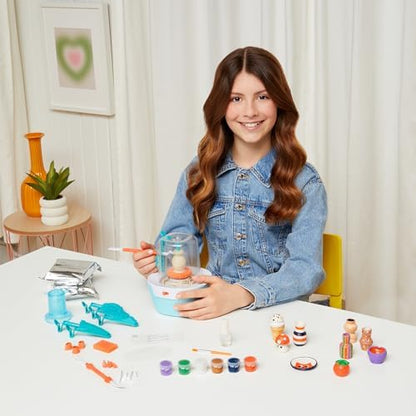 Make It Real: Mini Pottery Studio Deluxe Set - DIY All-in-1 Sculpting Craft Kit, All Skill Levels, Miniature Clay Projects, Kids Girls & Tweens Age 8+ - Image 3