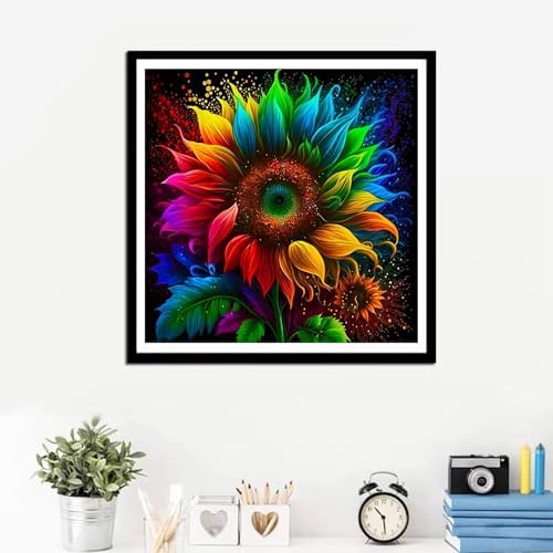 Hestarcul Flowers Adult Paint by Number Kits with Frame,Sunflower Painting Kits on Canvas,Large Color by Numbers Watercolor Gifts for Friends Home Wall Decor - Image 6