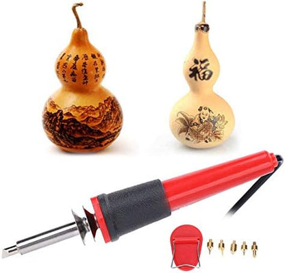 Fayelume Wood Burning Kit, Wood Burning Tool Pen, Wood Burner with Soldering Iron, 40W AC110V Hot Knife for Leather Lamp, Gourds Pyrography - Image 3