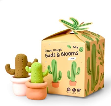 Pott’d Foam Dough Collectibles Air Dry Clay Kit for Adults, DIY Crafts Includes Clay Tools, Colourful Foam Clay, Guides for Mini Food Characters, Plant Projects and Date Night Creations by Pottd