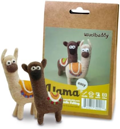 Woolbuddy Needle Felting Starter Kit (Llama) for Beginner & Adult with Tool by Woolbuddy