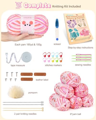 Katech Knitting Kit for Beginner- Beginners Knitting Kit for Adults Kids - Image 7