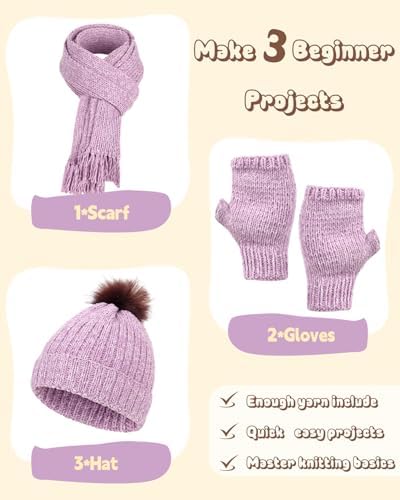 Katech Knitting Kit for Beginners Adults-Beginners Knitting Kit for Kids - Image 2