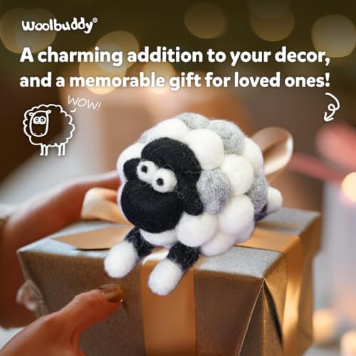Woolbuddy Needle Felting Starter Kit (Sheep) for Adults with Tool & Guide - Image 5