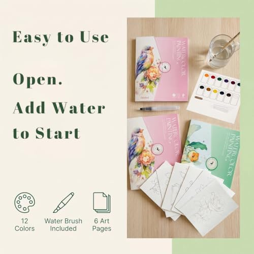 Breathly Watercolor Kit for Adults & Beginners (Flowers) - Image 5
