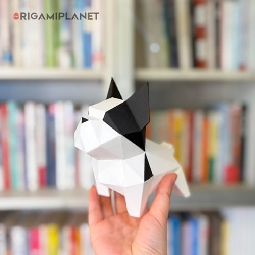 Bulldog 3D Origami Paper Craft Kit, Easy DIY Pre-Cut Puppies Paper Sculpture Model for Adults, Cute Animal Handmade Home Decor Papercraft Gift Set for Beginners - Image 2