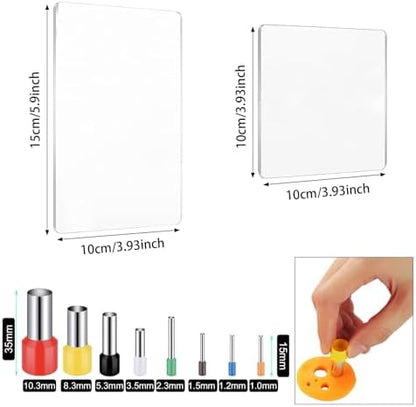 Yayatty Polymer Clay Tools, Acrylic Clay Roller, Acrylic Sheet, Rotary Cutting Mat, Round Polymer Clay Cutters with Clay Slicer Blade for Pottery and Sculpture, 22 PCS - Image 5