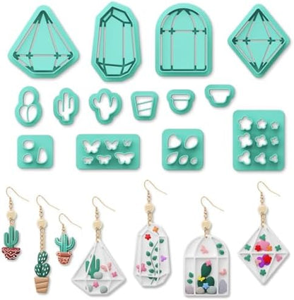 ORIGACH 14 Pcs Cactus & Terrarium Polymer Clay Cutters by ORIGACH