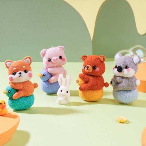 Wizardi Beginner Needle Felting Kit for Adults - Bear. Animal Felting Kit 10.5x5x3cm. Felting Tools. Wool Felting Supplies. Felt Crafts. Wool Felt. F07N8-W281 - Image 2