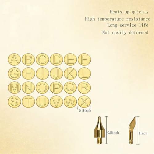 26-Piece Wood Burning Letter Tips Set - Image 2