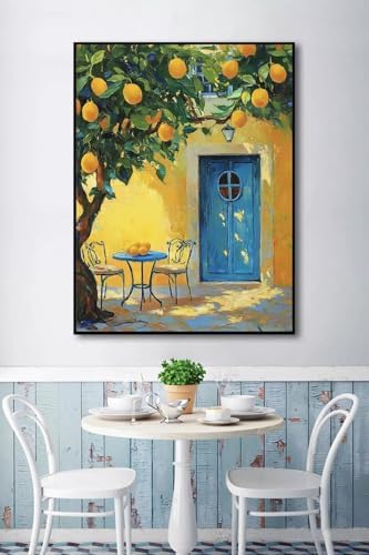 5DDIYART Lemon Fruit Paint by Numbers for Adults Beginner, Paint by Number Kits on Canvas Without Framed,Paint by Easy Acrylic Painting Home Wall Decor 16x20inch - Image 5