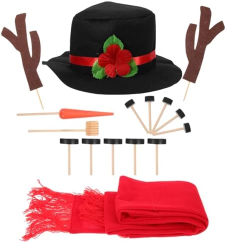 FAVOMOTO 16PCS Snowman Decorating Kit, Snowman Making Kit Modeling Clay DIY Build a Snow Man Crafts for Christmas Winter Holiday Party Decoration by FAVOMOTO