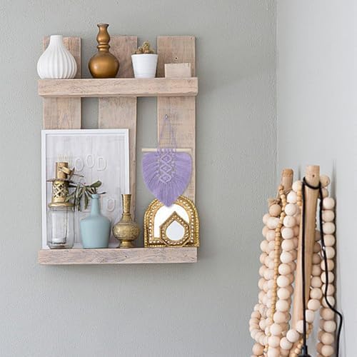 FREEBLOSS 6 Set DIY Macrame Leaf Wall Hanging Beginners Macrame Kit Leaf Woven Tapestry Feather Wall Hanging 6 Color DIY Macrame Kit for Adults Birthday Gift - Image 4