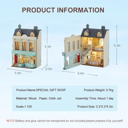 CUTEROOM DIY Miniature House Kit Wooden Craft for Adult-Gift Shop - Image 5