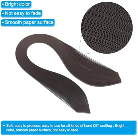 PATIKIL 600pcs Quilling Strips Paper 1/8"(3mm) 39cm Origami Paper Quilling Strip for Art DIY Craft Christmas, Coffee - Image 3