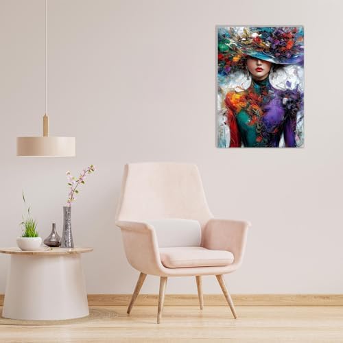 MAXBYE Colorful Women Framed Paint by Numbers Kits for Adults with Wooden Easel, Easy Adult Paint by Number Kits on Canvas, DIY Oil Paintings for Beginners Gift Home Wall Decor 10×14 Inch - Image 5