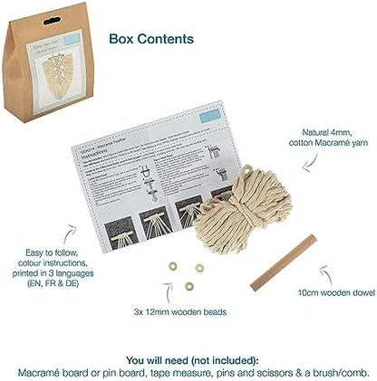 Trimits Make Your Own Macrame Kit, 25 x 20cm, Feather - Image 5