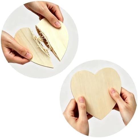 10 Pack 4 Inch Unfinished Wood Pieces for Crafts, Laser Blanks (10, Heart) - Image 4
