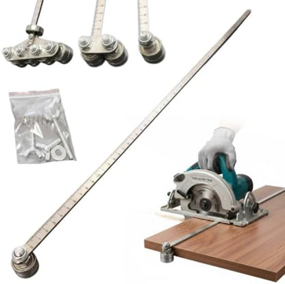 Positioning Calipers for Precise Measurements & Easy Wood Cutting, Stainless Steel Precision Cutting Guide for Circular Saws, Adjustable Guide Rail, Positioning Calipers for Circular Skill Hand Saw by Unknown