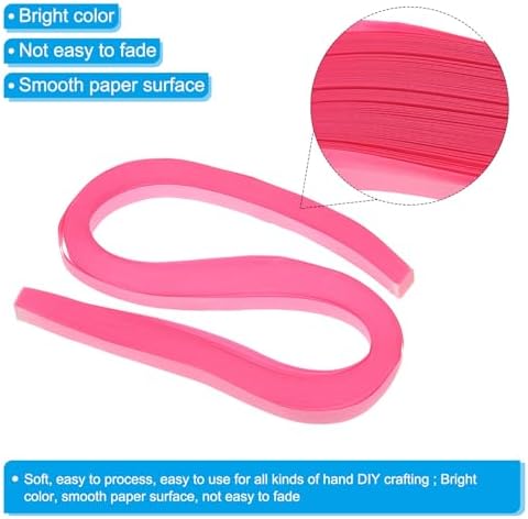 PATIKIL 120pcs Quilling Strips Paper 3/8"(10mm) 54cm Origami Paper Quilling Strip for Art DIY Hand Craft Christmas, Peach Pink - Image 3