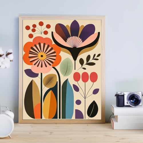 3 Pack Cute Flower Paint by Numbers Kit for Adults Beginner (Without Frame) - Image 4