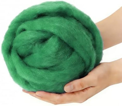 3.4oz Needle Felting Wool Jolly Green for DIY Needle Craft Enthusiasts by %22VNAKER%22+Flagship