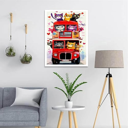 Niazidier Adults Cat Paint by Number Kits,Painting by Number Kits on Canvas,Large Color by Numbers Adult Watercolor Gifts for Friends Wall Decor (Cat) - Image 2