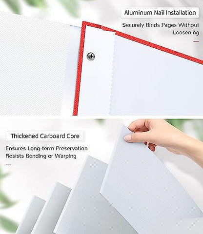 Artfeel Photo Album Self Adhesive Scrapbook Album for 3x5 4x6 5x7 8x10 Pictures,120 Pages Linen Cover with Display Window DIY Photo Book,Ideal Gifts for Family Travel Wedding Baby - Image 7