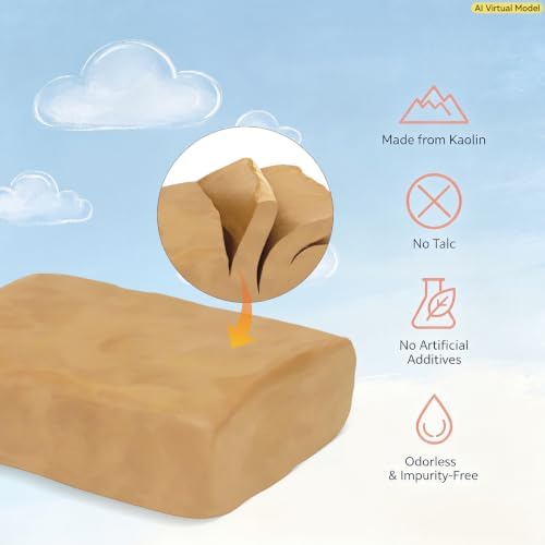ZEHIQ Air Dry Clay-2.2 lbs Natural Yellow Pottery Clay for Craft Projects - Image 3