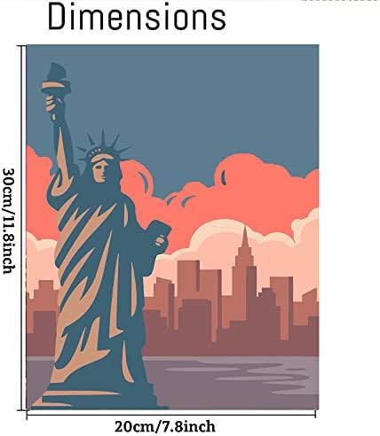 cupmod 6 Packs Paint by Number Kits for Adults Beginners,City Travel Easy Acrylic Kits,Oil Painting Art on Canvas Without Frame Home Wall Decor 7.8x11.8inch (MT11189-MT11194) - Image 5