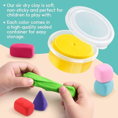 Drama Planet Air Dry Clay Kit for Kids, 26 Modeling Tutorials - Image 6