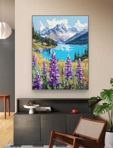 Landscape Paint by Numbers Kit for Adults Beginner,Mountain Scene,16x20" - Image 6