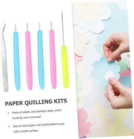STOBOK 12pcs Paper Rolling Kit Quilling Needle Pen DIY Craft Tweezer for Art Projects - Image 3