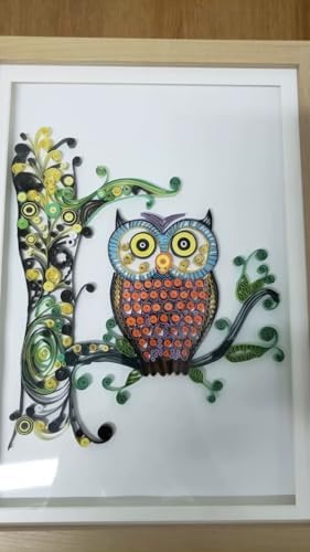 Owl Paper Quilling Kit Paper Quilling Adult Craft Great for DIY Craft Workshop, Home Decoration, Birthday Gift,Adult Friend interaction.It's Suitable for Adult and Craftsmen.Creative Stress Reliee. - Image 4