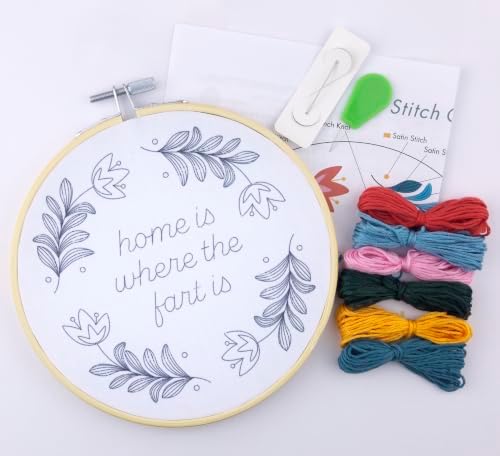 FUNATIC Home is Where The Fart is Funny Embroidery Kit for Adults - Image 2