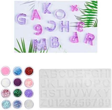 Silicone Mold Resin Jewelry Making Kit, DIY Resin Set with Glitter Powder and Accessories, Reusable Non - for Crafts and Decorations - Image 7