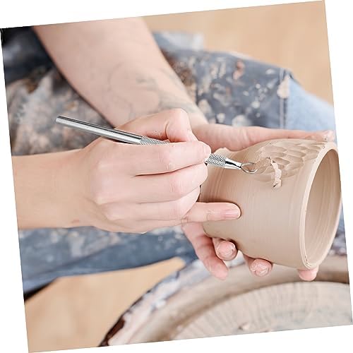 HOMSFOU -in-1 Pottery Kit 14-in-1 Clay Tools Set Wooden Metal Sculpture Tools for Artistic Creation - Image 6