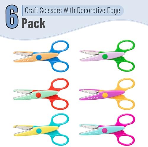 Mr. Pen- Craft Scissors Decorative Edge, 6 Pack, Spring Colors - Image 2