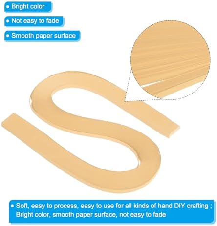 PATIKIL 240pcs Quilling Strips Paper 3/16"(5mm) 21"(54cm) Origami Paper Quilling Strip for Art DIY Hand Craft Christmas, Light Brown - Image 3