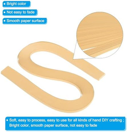 PATIKIL 240pcs Quilling Strips Paper 3/16"(5mm) 21"(54cm) Origami Paper Quilling Strip for Art DIY Hand Craft Christmas, Light Brown - Image 3
