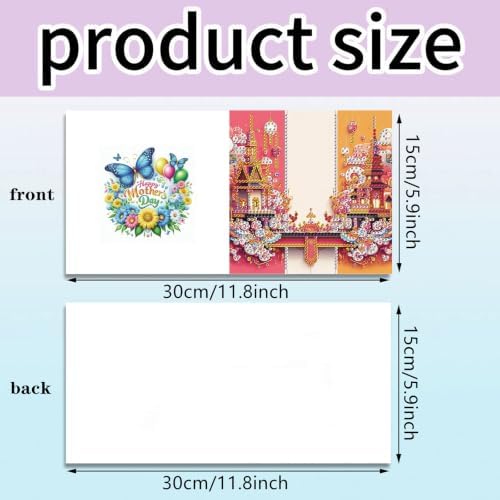 6PCS Palaces Diamond Art Painting Greeting Cards Kit with Envelopes - 5D DIY Diamond Art Card Kits for Adults - Handcrafted Postcards for Birthday & Holiday - Image 4