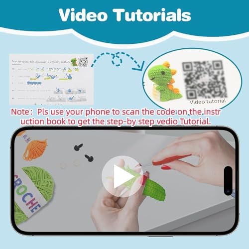 Kaaper Crochet Kit for Beginners for Adults, Learn to Dinosaur Crochet Kit - Image 4
