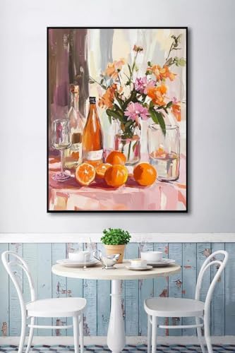5DDIYART Paint by Numbers for Adults Beginner, Citrus Breakfast Table Paint by Number Kits on Canvas Without Framed,Paint by Easy Acrylic Painting Home Wall Decor 16x20inch - Image 5