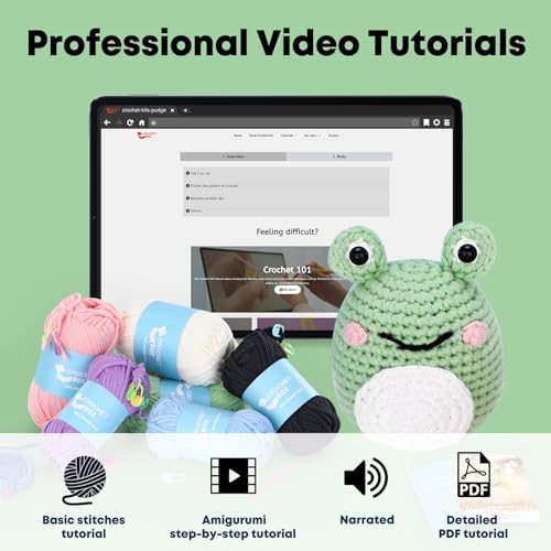 CrochetBox Frog Crochet Kit for Beginners, Easy Craft for Adults - Image 3