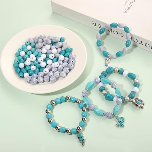 2300PCS+ Western Beads Charms for Bracelet Making Turquoise Clay Heishi Beads Letter Spacer Bead Cactus Star Cowboy Boot Charms for Western Jewelry Making Cowgirl Accessories - Image 3