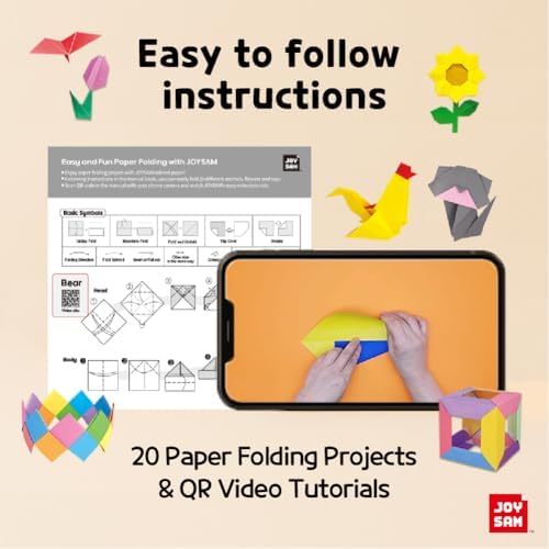 Origami Paper kit for Kids Ages 5-8 8-12, made in Korea, Double sided colored, 500 sheets, 50 Colors, 6x6 Square, DIY art craft projects, easy guide book, QR Video tutorial included - Image 5