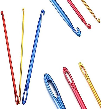 Zuoyou 6Pcs Aluminum Tunisian Afghan Crochet Hook DIY Knitting Needles Tool - Image 4