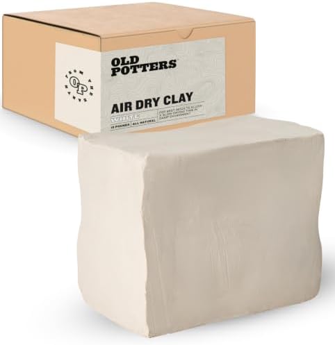 Old Potters Premium Air Dry Clay, White, 10 lbs, All Natural Modeling Clay. Ideal for Beginners and Advanced Sculptors. by Old+Potters