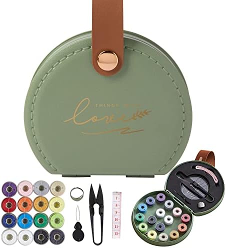 ZUNON Sewing Kit, Travel Mini Sewing Kits for Adults Suppliers Repair Project Kit Needle Family Sewing Thread Accessories Traveler Beginner Emergency Kids DIY Organizer Plastic(Green Sewing kit) by ZUNON