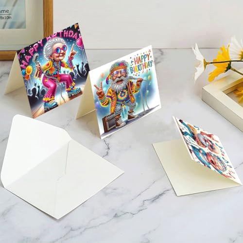 DDGYP 6 PCS Diamond Art Birthday Cards Set - Image 4